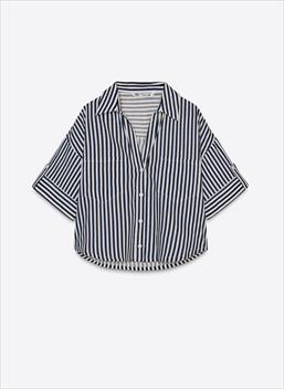 ÁO SƠ MI VẢI  DÁNG CROP
