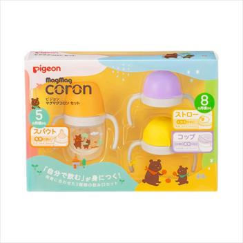 Bộ Bình Hút Pigeon MagMag Coron Cho Bé Từ 8 Tháng Tuổi Kèm Phụ Kiện